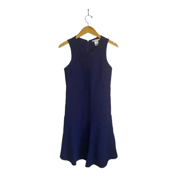 Carven Blue Wool Drop Waist Dress - Picture 1 of 7